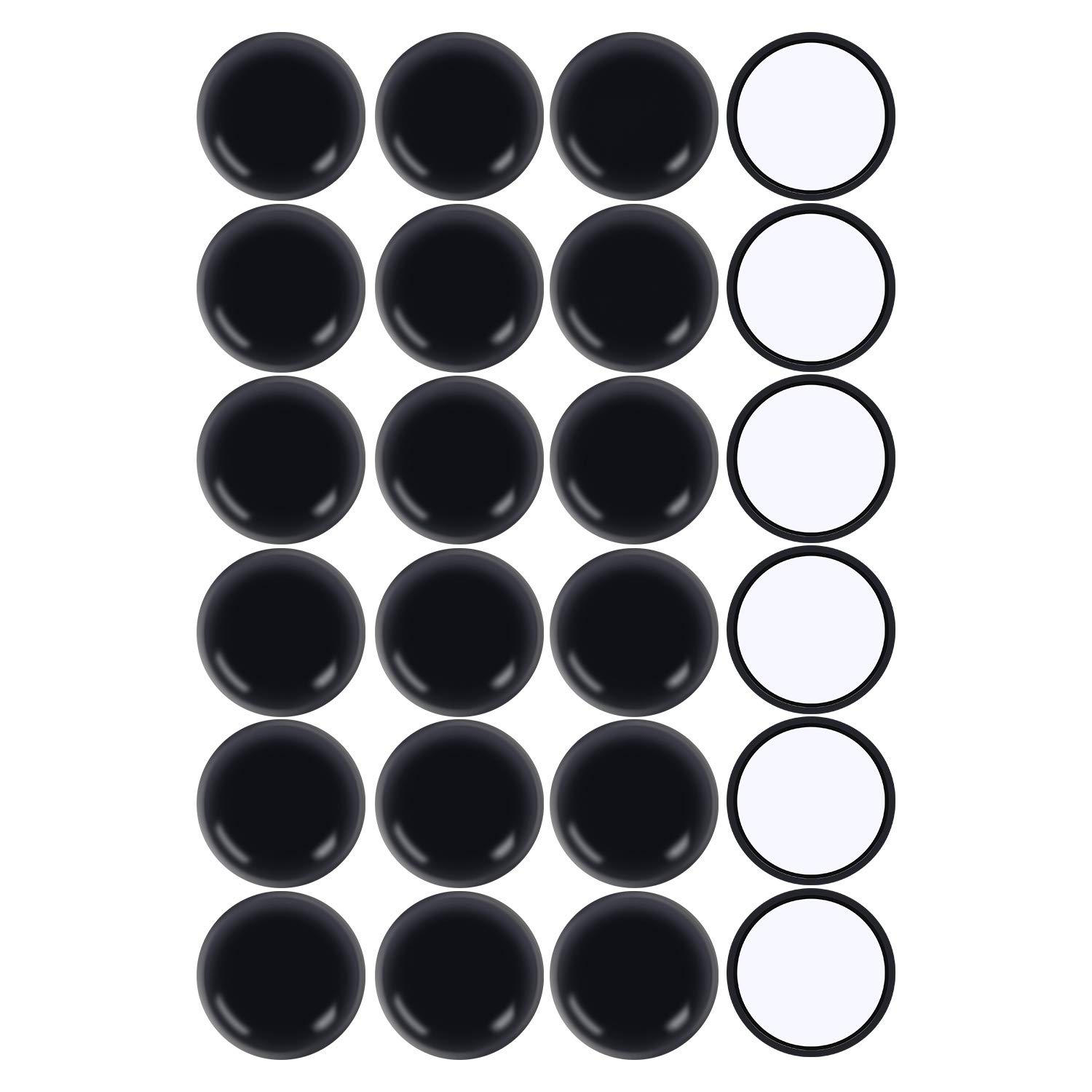 Ezprotekt Furniture Sliders for Carpet Sliders 1-3/4" inch/ 44.45 mm for Moving Furniture Movers Carpet Gliders Glides Self-Adhesive Furniture Moving Pads,24 PCS Black