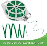 Tenn Well 100m Green Garden Wire Flexible Plant Tie Cutter Included view 2