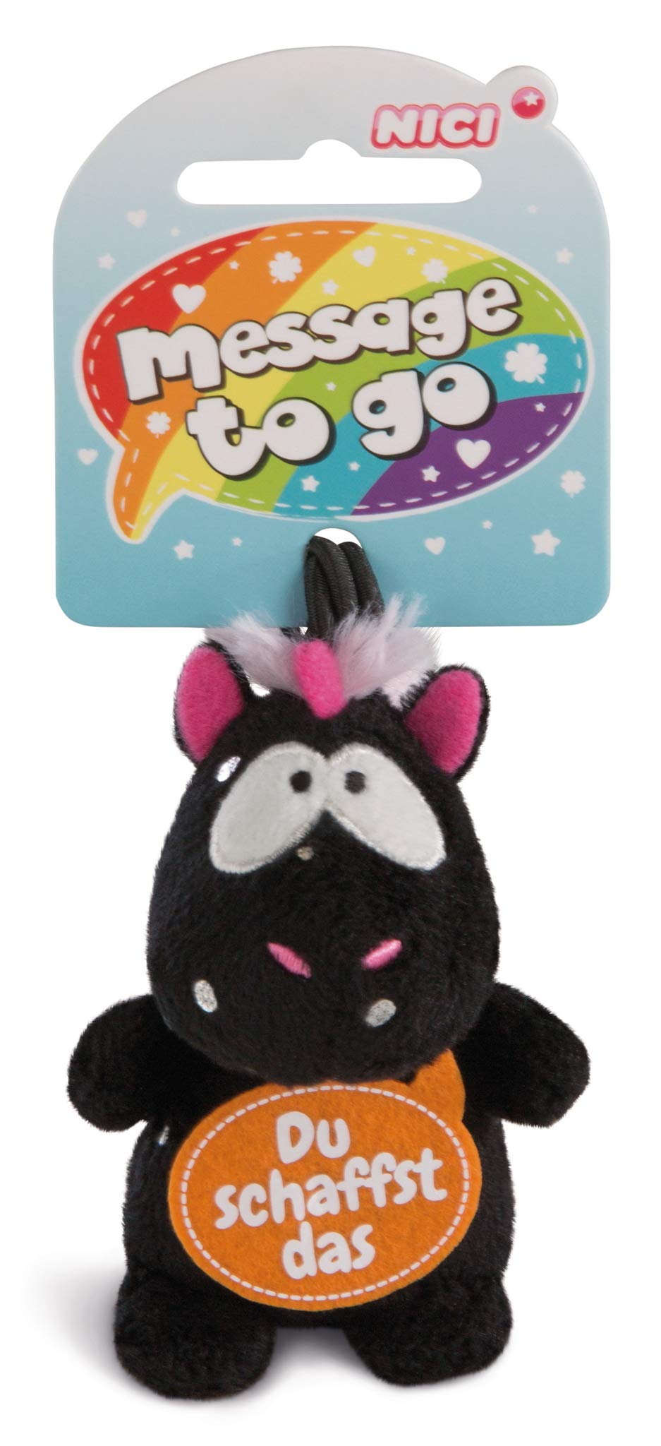 NICI 42734 Carbon Flash Unicorn Pendant 8 cm Black