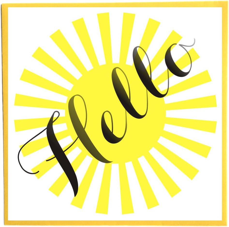 Claire Giles Greeting Cards, General Card, "Hello Sunshine" Open Greeting Card, Birthday, Thank You, Congratulations, Good Luck