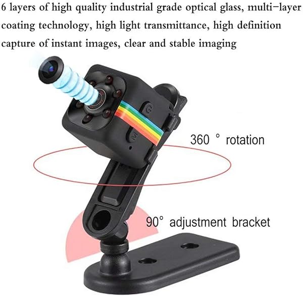 Mini Hidden Kamera SQ11 HD 1080P untersttzt 32G SD Karte mit Nachtsicht 140 Weitwinkel Micro Spy Nanny Sport Cam fr Home Bro