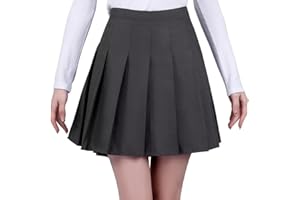 YEWSEA Pleated Mini Skirt High Waisted Tennis Skirts Skorts for Women Girls School Uniform Dress Cheer Skirt with Shorts,2T-4XL