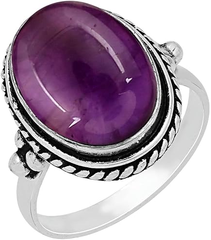 Anillo De Piedra Natural Para Mujer, Ojo De Caballo Grande, Ajustable, Redondo, Curativo, ópalo Amatista, Anillo De Cristal Rosa, Amatista