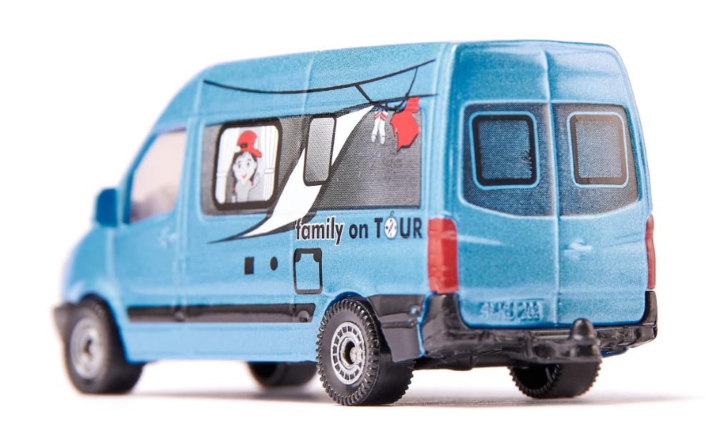 siku 1559, Campervan, Spielzeugauto für Kinder, Metall/Kunststoff, Blau, Vielseitig einsetzbar 5