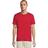 U.S. Polo Assn. Mens Short Sleeve Crew Neck Yarn-dye Collar Tipped Jersey Tee