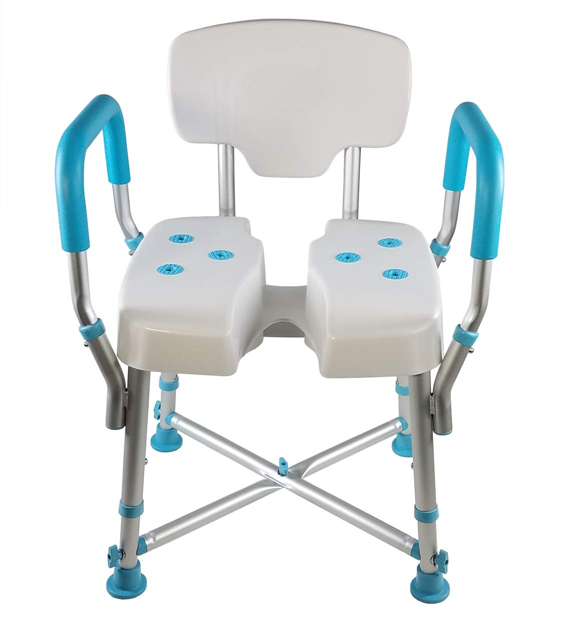 MedGear A0273A DURA Hygienic Cutout Shower Chair with Back and Arm