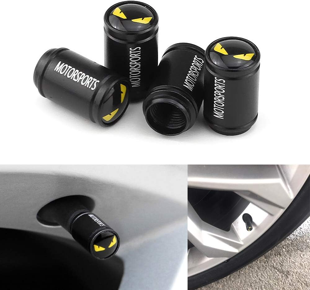 TIDO Aluminium Valve Stem Caps, Tire Valve Caps for Car, Motorbike, Trucks, Bike and Bicycle, Pack of 4