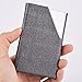 MaxGear Business Card Holder Leather Business Card Case Name Card Holder Business Card Wallet Business Card Carrier Slim Metal Pocket Card Holder - Gray