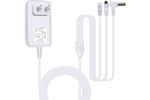 XZGm for Lemax Lighted Accessory 74707 94565 94566 94527 94563 Christmas Halloween Village Lights Spooky Town Accessories Power Supply Charger with 3 Output Jacks