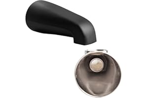 SENTO BETTER HOME BETTER LIFE SENTO Black Universal Heavy Durable Metal Bathroom Tub Spout Without Diverter, Heavy Duty Metal Bathtub Faucet Without Shower Diverter - 4 Inches 1/2" IPS Inside Thread, Matte Black