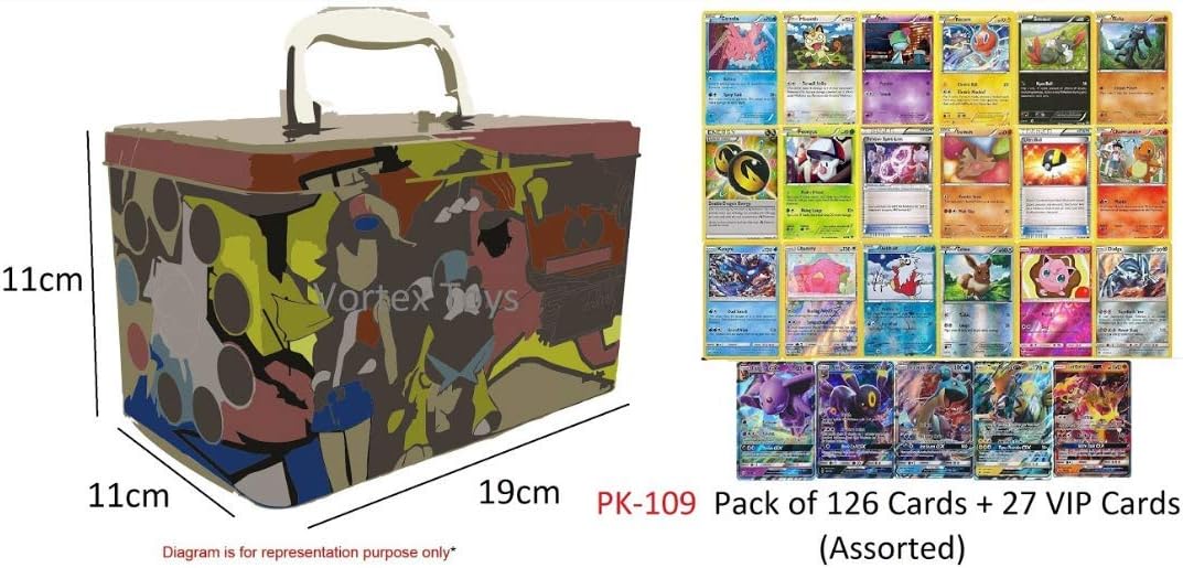 Vortex Toys Pokemone -109 Trading Cards for Kids Pack of Cards 153