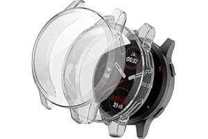 WUWOCJ 2-Pack Screen Protector Cases Compatible with Garmin Vivoactive 4S/Venu 2S 40mm,All-Around Soft TPU Protective Case Bumper Frame Cover (Clear/Clear)