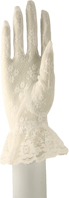 White long lace gloves Clearance