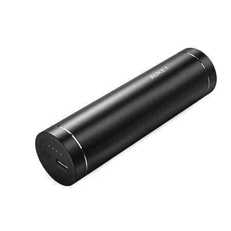 AUKEY USB C Powerbank 5000 mAh, Mini Ladegerät Notebook Type C mit 2 Ports für Samsung S9/S8, Google Nexus 5 X, Nexus 6P, Nin