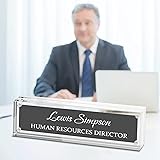 HETOOSHI Name Plate for Desk, Desk Double Sided