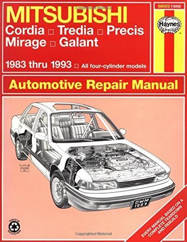 Mitsubishi Cordia, Tredia, Precis, Mirage, Galant (1983-1993) Automotive Repair Manual (Haynes Autom: Written by Larry Warren, 1990 Edition, (2nd Revised edition) Publisher: Haynes Manuals Inc [Paperback]