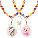 XEEWEN 2 Pack Kids Necklace Holder for Airtag, Cute