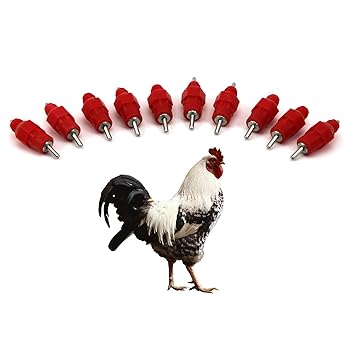 Mmrm 10x Water Nipple Drinker Chicken Feeder Backyard Poultry Hen