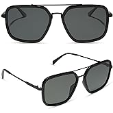 DIFF Jordan Designer Oversized Navigator Sunglasses for Women | 100% UVA/UVB Protection | Black Frames