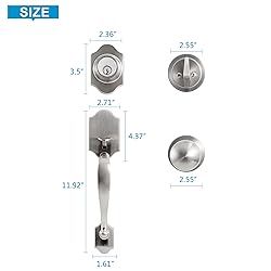 Natsukage Front Door Handle Front Door Lock Set