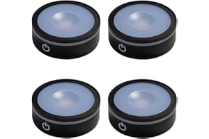 vskikris LED Crystal Display Base - 6-Color Touch Light for 3D Art, Home Decor & Gifts (2.68in Round ABS, 7oz) Set of 4