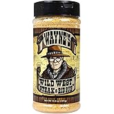 Wayne's Wild West Steak and Rib Rub 14 oz Poultry Beef Chicken Vegetable Sweet & Smoky Seasoning No MSG