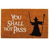 getDigital Doormat You shall not pass | Carpet Entrance Rug Front Door Welcome Mat | Made from high-quality natural coco coir fibres | Perfect for Lord of the Rings lovers | 30 by 18 by 1-inch