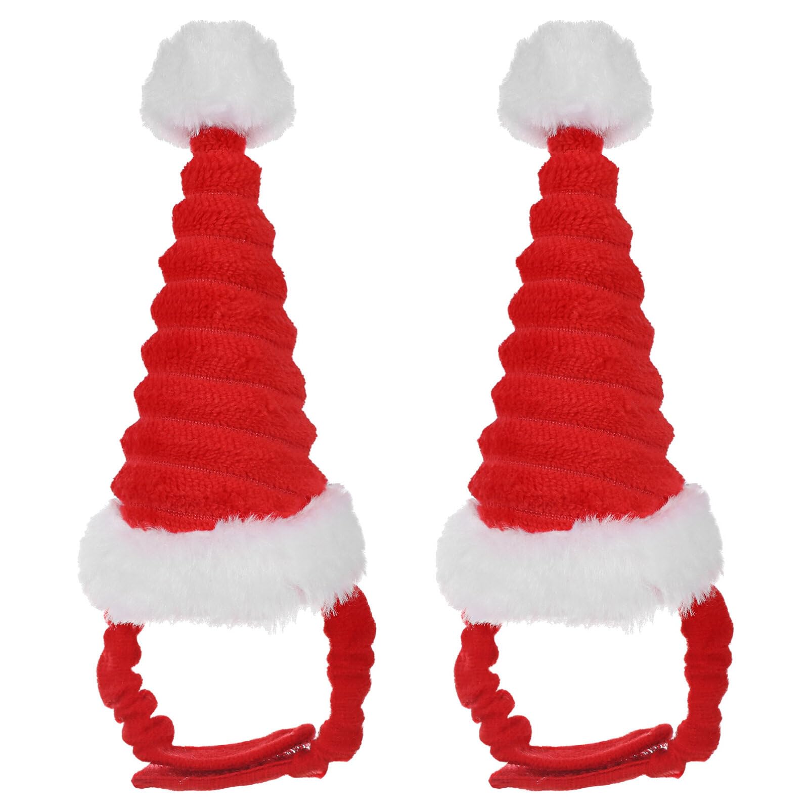 POPETPOP 2pcs Cat Christmas Hat Santa Hamster Hat Xmas Small Animal Headwear Christmas Pet Outfits for Rabbit Guinea-pig Chinchilla Kitty