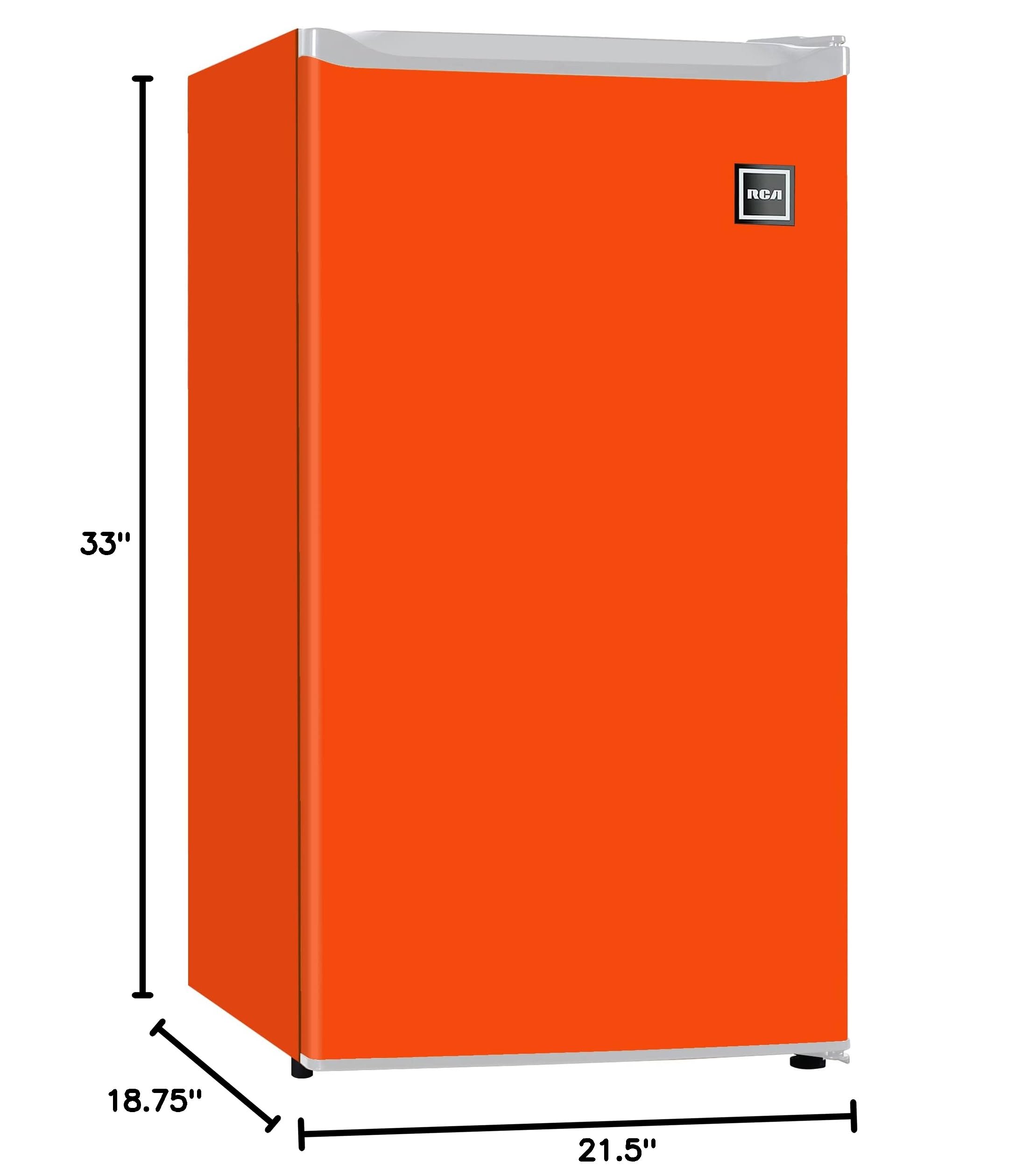 ARCTIC CHEF Mini Refrigerator-Freezer Compartment-Adjustable Thermostat Control-Reversible Doors-Ideal for Dorm, Office, RV, Garage, Apartment-ORANGE, 3.2 CU.FT