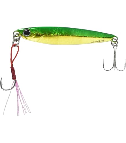Major Craft Jigpara Short Fishing Lure Metal Jig - 1.1 Oz (30g), Green Back, With Japanese Treble Hooks - View #6