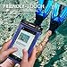 MoKo Waterproof Phone Pouch Holder, Underwater Cellphone Case Dry Bag with Lanyard Armband Compatible with iPhone 14 13 12 11 Pro Max X/Xr/Xs Max/SE 3, Samsung S21/S20/S10/S9, Blue