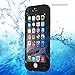iPhone 6S Waterproof Case, Pandawell Slim Thin Light Dirt/Dust Proof Snowproof Shockproof Case Full Body Underwater Protective Cover for Apple iPhone 6 / iPhone 6S 4.7 inch - Black