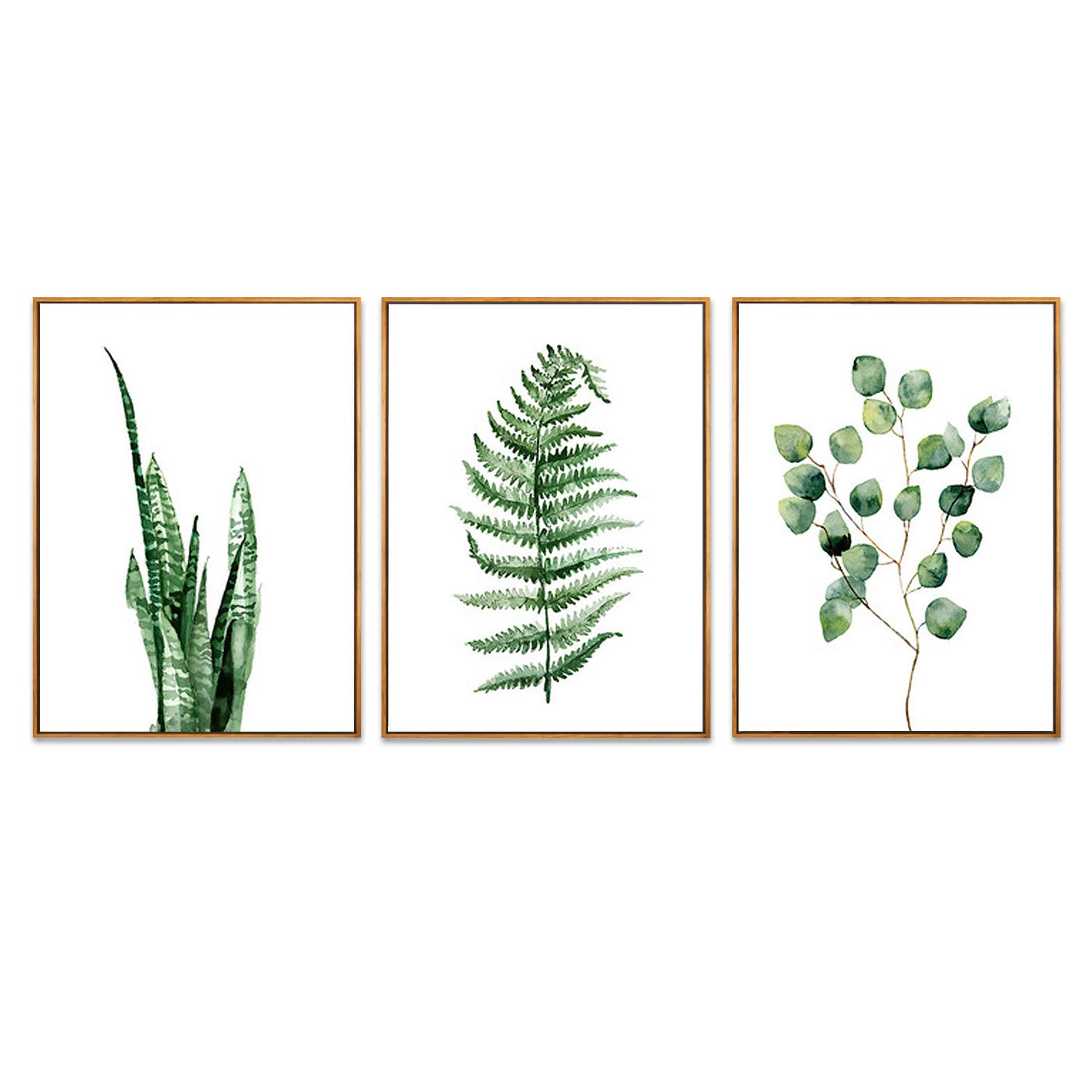 Hepix Succulent Wall Art Green Leaves Canvas Wall Paintings Tropical Framed Stretched Wall Artwork For Living Room Decor And Modern Home Decorations 13 X 17 Inch X 3pcs Buy Online In Japan
