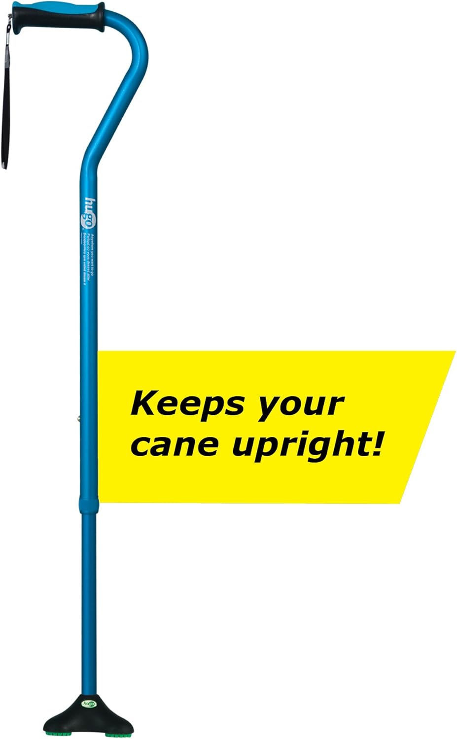 Hugo Mobility Quadpod Offset Cane with Ultra Stable Cane Tip, Ebony: Health & Personal Care