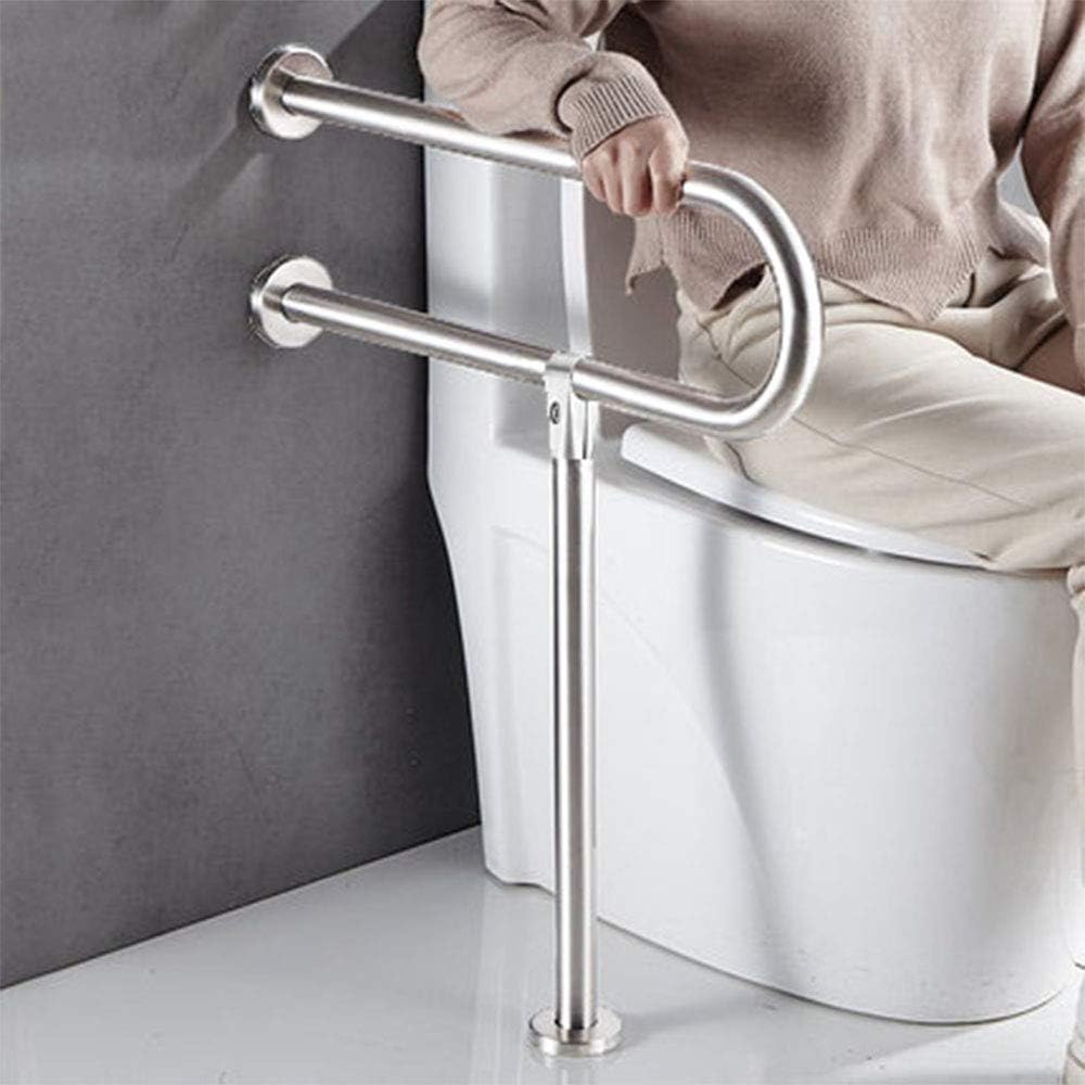 Handicap Grab Bars for Bathroom Toilet Safety Bars Showers Handicap Rails Stainless Steel Grab Bar for Disabled Elderly Bathroom Handrail Wall Mount Floor Support Assist Bar Handicapped Hand Rail: Health & Personal Care