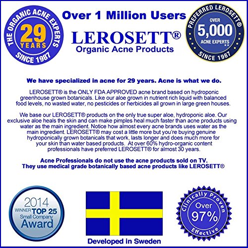 LEROSETT Purifying (ClearSkin) Face Wash 6.7 oz-Based on Nutrient Rich Organic Aloe