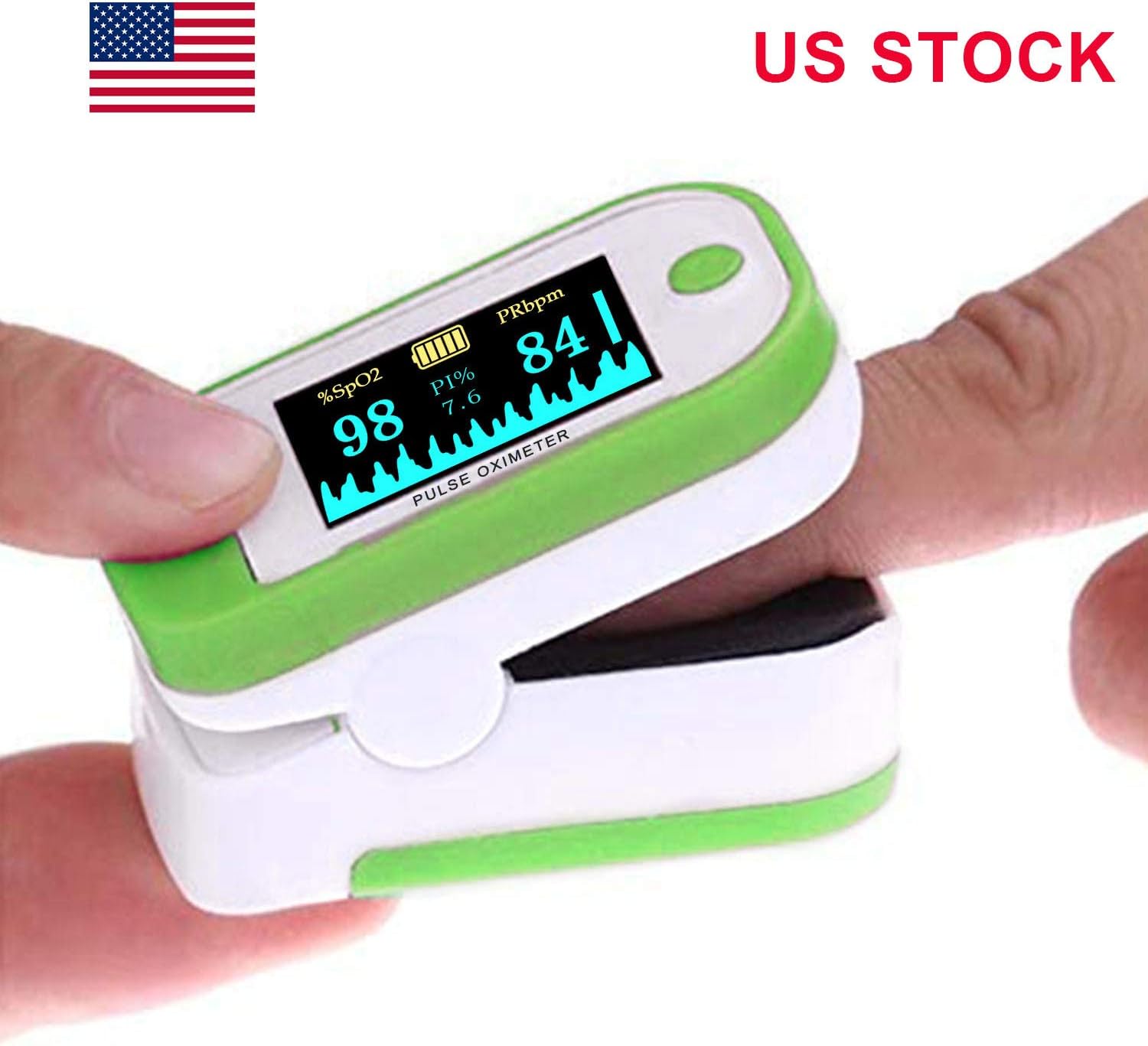 Pulse Oximeter Fingertip, Upgraded SpO2 Blood Oxygen Saturation Monitor, Fingertip Pulse Oximeter Blood Oxygen Sensor,Heart Rate Monitor, 4 Modes Display PI Perfusion Index