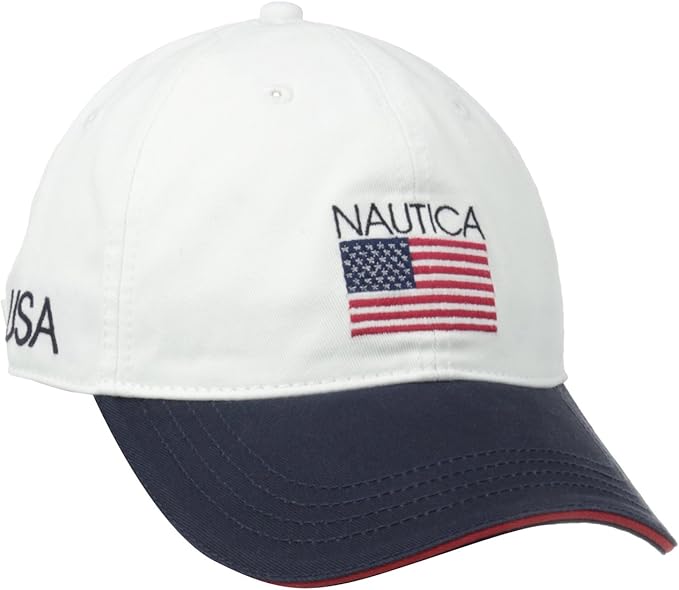 Nautica Men's USA Cap, Bright White, One Size at Amazon Men’s Clothing