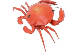 ZJchao RC Crab Toy, Remote Control Electric Crab with Movable Legs and Pincers, Crawling Action, for Kids Birthday (Red)