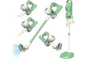 BAYMI 3-in-1 Kids Vacuum That Really Works – Working Toddler Vacuum Cleaner with Real Suction, Montessori Pretend Play Cleaning Toy Gift Set for Boys and Girls Ages 3+