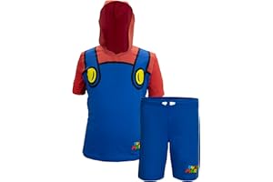 Nintendo Characters Super Mario Lightweight Costume Short Sleeve Hoodie T-Shirt & Shorts Set