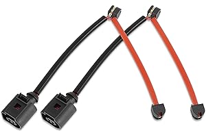 X AUTOHAUX 2pcs 7L0907637C Rear Brake Pad Electronic Wear Sensor Replacement for Volkswagen Touareg 2004-2010