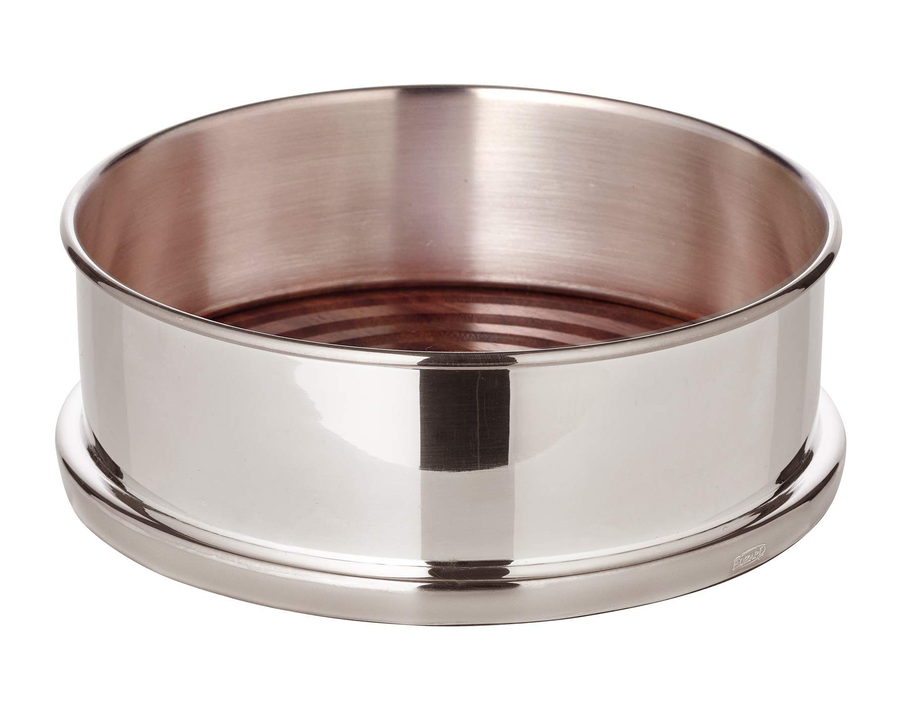 EDZARD bottle coaster Derby, silver plated, wooden base, diameter 5,1 in