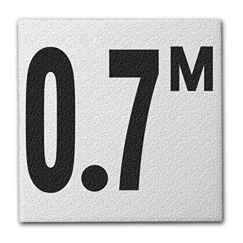 Ceramic Swimming Pool Deck Depth Marker " 0.7 M " Abrasive Non-Slip Finish, 4 inch Font