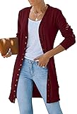 MEROKEETY Women's 2025 Fall Long Sleeve Cardigan