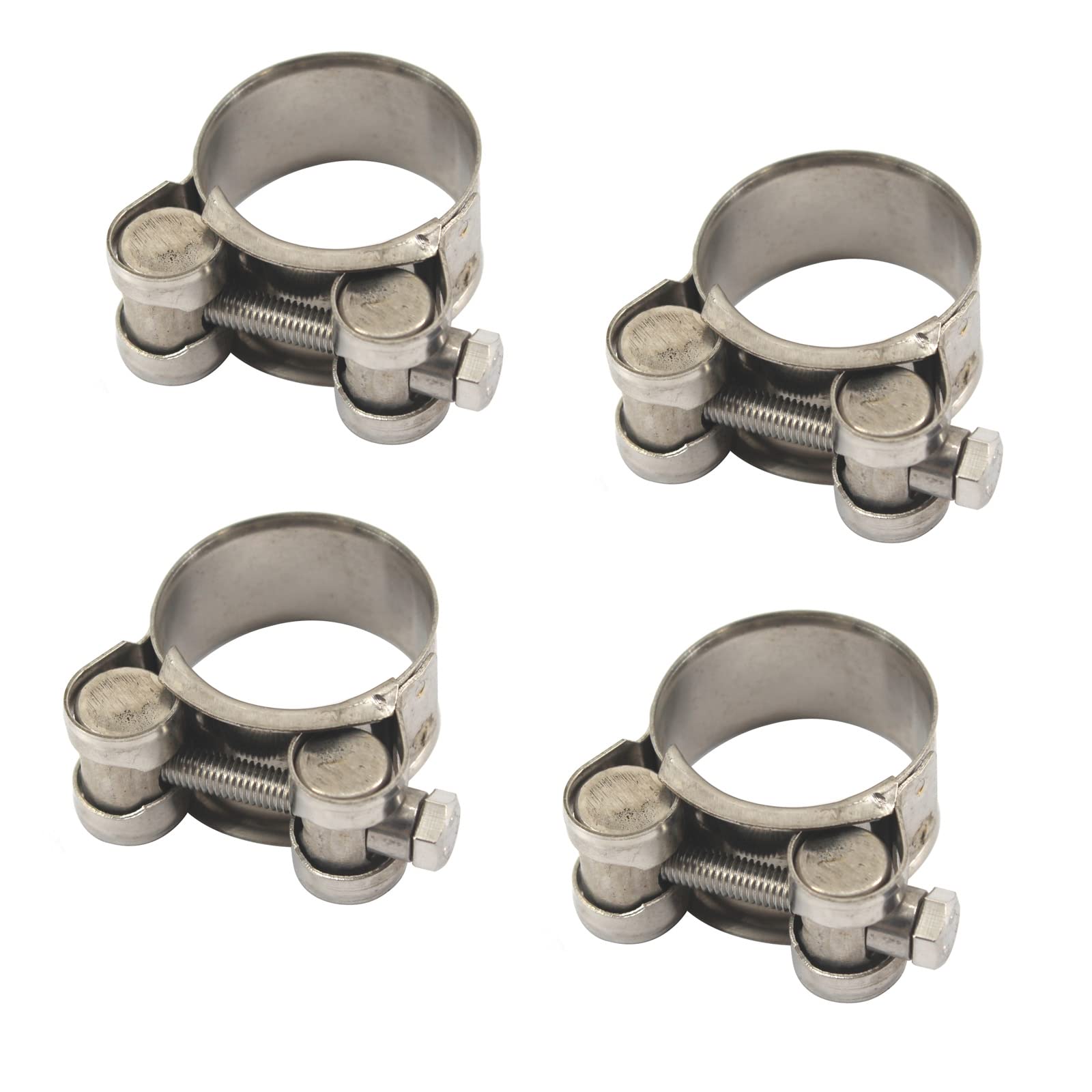 (Pack of 4) Size 60-63mm T-Bolt Hose Clamp 304 Stainless Steel Tube Clamps Pipe Clamp Pack of 4