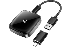 GANOPTERYGON ‌Wireless CarPlay Adapter for iPhone, Convert Wired to Wireless CarPlay, Plug & Play for OEM Systems 2015+, Instant Connection & Siri Control (iOS 10+ Android 11 Compatible)