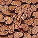 100pcs Love Heart Shape Wooden Scrapbooking DIY Wedding Decorations, 12mm x 10mm