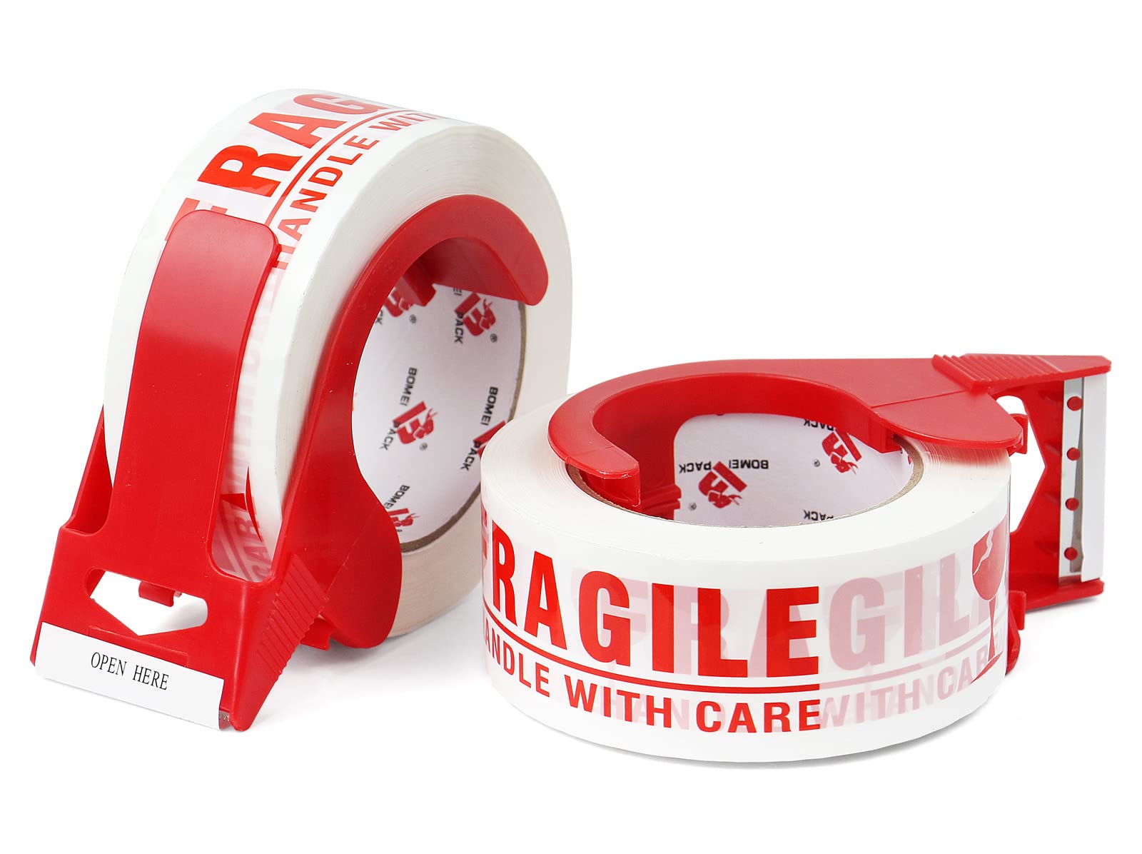 Photo 1 of BOMEI PACK Fragile Tape Handle with Care Packing Tape, 2 Inch x 330 Feet (110 Yards), Heavy Duty for Moving Box, 2 Pack
