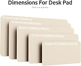 YSAGi Leather Desk Mat Large 100x50 cm Beige Non-Slip Waterproof Desk Pad view 3